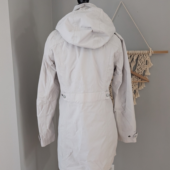 Eddie Bauer Women's Off-White Hooded Weatherproof Trench XS - Picture 5 of 16